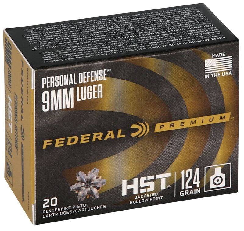 Federal Premium HST 9mm Luger 124gr JHP (20rd)